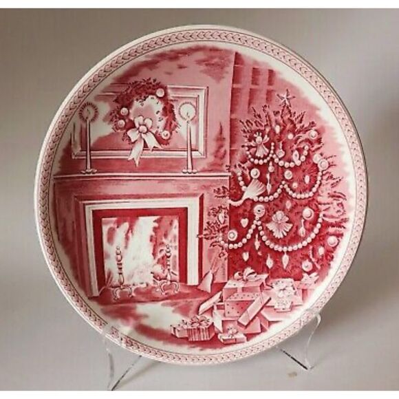 Rare Vintage WEDGWOOD Williams-Sonoma, Mayfair Christmas Eve, 9" Salad Plate - Picture 2 of 5
